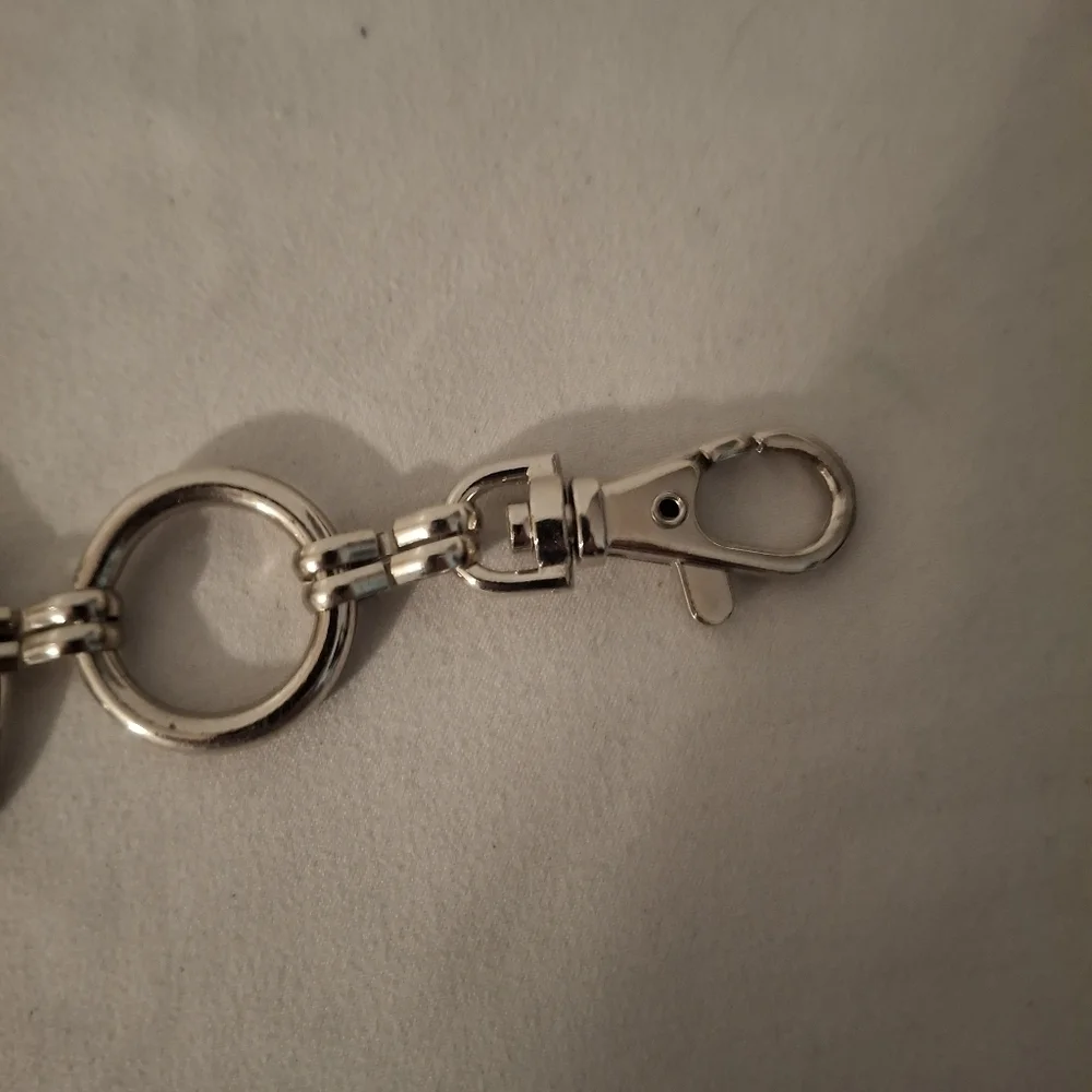Silver Chain Link Girl's Belt With Large Hook Closure